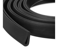 sourcing map Striscia di guarnizione in gomma per bordi a U, lunghezza 6 m, protezione per bordi di tipo rotondo, adatta per bordi da 1,5-2 mm, (3/16" W x 7/16" H) nero