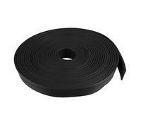 sourcing map Striscia di tenuta in gomma rettangolare solida, larghezza 15 mm, spessore 2 mm, lunghezza 5 m, colore nero