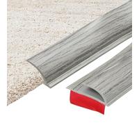 sourcing map Striscia di transizione da moquette a piastrelle, autoadesiva, 200 cm x 30 mm x 5 mm, copertura per spazi vuoti, bordo laminato per superfici irregolari, colore grigio con venature del