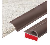 sourcing map Striscia di transizione da tappeto a piastrelle, autoadesiva, 300 x 30 x 5 mm, copertura in PVC, bordo laminato, per superfici irregolari, colore: caffè scuro