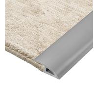 sourcing map Striscia di transizione per pavimenti, 2,5 m x 3,3 cm x 1,2 cm, in PVC, autoadesiva, per moquette e moquette, per superfici irregolari di spessore 7-10 mm, colore grigio
