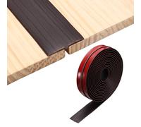 sourcing map Striscia di transizione per pavimenti, 6,1 m x 5 cm x 0,79 cm, autoadesiva, a forma di T, con venature del legno, bordo laminato, per pavimenti, fessure, moquette, colore noce nero