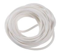 sourcing map Striscia sigillante in schiuma di silicone, diametro 4 mm, lunghezza 5 m, in gomma spugnosa, rotonda, per fai da te, magazzini, cuscinetti, tubi in schiuma, artigianato, colore: bianco