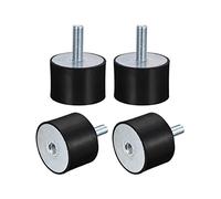 sourcing map Supporti in gomma 4 pz M12 Maschio/Femmina Isolatore di Vibrazione Ammortizzatore D60mmxH40mm, per Garage Motore Compressore D'aria Auto Barca Bobine