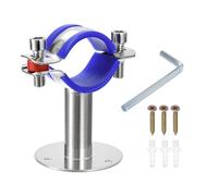 sourcing map Supporti per tubi in acciaio inossidabile Montaggio a parete Staffa per tubi a soffitto Morsetto regolabile Cinghie per tubi con viti adatte per tubi di diametro 38-40 mm