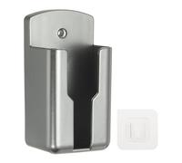 sourcing map Supporto da parete per telecomando (5,1 x 4,1 x 10 cm), organizer universale per TV, condizionatore d'aria, lettore multimediale, per casa, ufficio, scuola, grigio