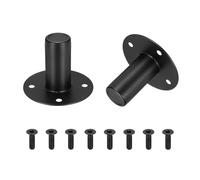 sourcing map Supporto per altoparlante, 10,6 x 8 cm, in metallo, adattatore per montaggio su asta per montaggio su asta per home theater fai da te, per armadietti da studio, colore nero