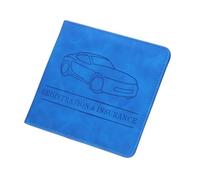 sourcing map Supporto per registrazione e assicurazione auto in pelle PU portaoggetti portaoggetti organizer per carte d'identità, Blu scuro, 14 x 13.5 cm, Moderno