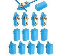 sourcing map T-Tap ZK-T06 - Connettori terminali di giunzione per cablaggio, 10 pezzi, 60 A 1000 V, kit assortito di dadi per cavi elettrici da 20-10 AWG, colore: blu