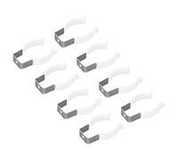 sourcing map T10 U clip di supporto per lampadina LED staffa di montaggio supporto in acciaio inox fluorescente tubo morsetto morsetto molla strumento clip, bianco, confezione da 8