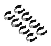 sourcing map T10 U clip di supporto per lampadina LED staffa di montaggio supporto in acciaio inox fluorescente tubo morsetto morsetto molla strumento clip, nero confezione da 8
