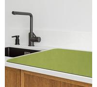 sourcing map Tappetino scolapiatti da 49 x 39,1 cm, assorbente, con retro in gomma antiscivolo, resistente al calore, per bancone della cucina, colore: verde