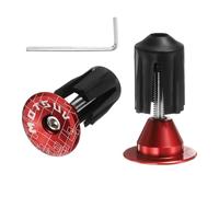 sourcing map Tappi terminali per manubrio della bicicletta, in alluminio, 16-21 mm, regolazione espandibile, con strumento per mountain bike, bici da strada, BMX, a scatto fisso, rosso