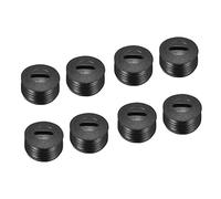 sourcing map Tappo per spazzola in carbonio per motore spazzola elettrica in plastica, filettatura nera, diametro 15 mm, altezza 8 mm, confezione da 10