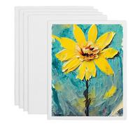 sourcing map Tavole di tela per pittura, 22 x 30,5 cm, in cotone, senza acidi, per pittura, olio, acrilico, tempera, acquerello, pittura ad acquerello, pittura per artisti (bianco, confezione da 5)