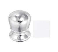 sourcing map Terminali per lampada alti 2,5 cm, filettatura 1/4-27, pomello decorativo con tappo a vite, dadi con panno di pulizia per illuminazione da tavolo, pavimento, paralume decorativo, cromato