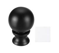 sourcing map Terminali per lampada alti 3,8 cm, filettatura 1/4-27, pomello decorativo con tappo a vite, dadi con panno di pulizia per illuminazione da tavolo, pavimento, paralume decorativo, nero