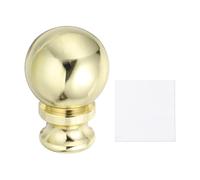 sourcing map Terminali per lampada alti a sfera da 3,8 cm, filettatura 1/4-27, pomello per lampada con tappo a vite, dadi con panno di pulizia per illuminazione da tavolo, pavimento, paralume