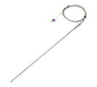 sourcing map Tipo di E della sonda 4x300mm del sensore di temperatura della termocoppia 6.5ft cavo 0 a 800°C (32 - 1502°F) acciaio inossidabile
