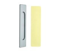 sourcing map Tiranti autoadesivi per porte scorrevoli, in lega di alluminio, da incasso, rettangolari, per porte in vetro, finestre, cassetti, cassettiere, armadi (grigio, 180 mm)