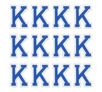 sourcing map Toppe termoadesive con lettera K, 3,6 cm, ricamate con lettere dell'alfabeto dalla A alla Z, con adesivo stirato, per fai da te, decorazione di vestiti, riparazioni, camicie, jeans
