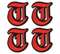 sourcing map Toppe termoadesive con lettere dell'alfabeto dalla A alla Z, stile gotico, 5,1 cm, ricamate con lettere dell'alfabeto dalla A alla Z, per vestiti fai da te, jeans, giacche, borse, rosso e