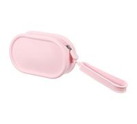 sourcing map Trousse per trucchi in silicone, rotonda, 17,8 cm, impermeabile, organizer da viaggio per articoli da toeletta per donne (L, rosa)
