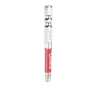 sourcing map TT27 Punta per cacciavite a testa Torx da 1/4" gambo esagonale 65 mm lungo magnetico a prova di manomissione punte a stella a 6 punte in acciaio S2 cacciaviti industriali con punta del