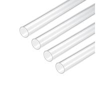 sourcing map Tubo acrilico trasparente rigido tondo tubo 18mm ID 20mm OD 10" per lampade e lanterne, sistema di raffreddamento ad acqua 4pcs