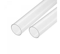 sourcing map Tubo acrilico trasparente rigido tondo tubo 51mm ID 55mm OD 14" per lampade e lanterne, sistema di raffreddamento ad acqua 2pcs