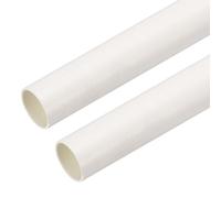 sourcing map Tubo condotto in PVC, 1,3 m/51, lunghezza 25 mm, diametro esterno, tubo dritto bianco per installazione di cablaggi elettrici, confezione da 4