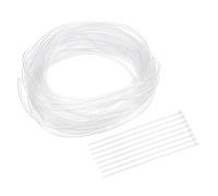 sourcing map Tubo flessibile in PVC, diametro interno 1 mm x diametro esterno 1,6 mm, lunghezza 4 m, in vinile trasparente, tubo dell'acqua in plastica leggera con fascette per acquaponica, tubo
