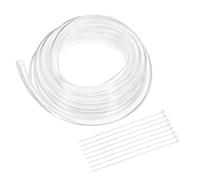 sourcing map Tubo flessibile in PVC, diametro interno 10 mm x diametro esterno 13 mm, lungo 4 m, in vinile trasparente, tubo dell'acqua in plastica leggera con fascette per acquaponica, tubo dell'aria