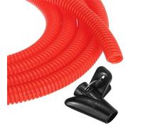 sourcing map Tubo flessibile per cavi da 6,1 cm, con strumento di installazione, per gestione dei cavi, per ufficio, casa, cavi elettrici e automobilistici, rosso