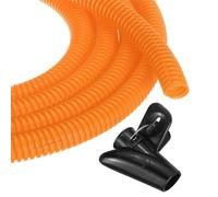 sourcing map Tubo flessibile per cavi da 6,1 cm, con strumento di installazione, per gestione dei cavi, per ufficio, casa, cavi elettrici e automobilistici, arancione