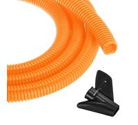 sourcing map Tubo flessibile per cavi da 6,1 m, con strumento di installazione, per gestione dei cavi, per ufficio, casa, cavi elettrici e automobilistici, arancione