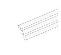 sourcing map Tubo in plastica rigido in policarbonato tondo trasparente 0,31"(8mm) ID 0,4"(10mm) OD 425mm) ad alto impatto per illuminazione, modelli, idraulica dell'acqua, confezione da 3