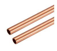 sourcing map Tubo rotondo in rame, 10 mm di diametro esterno x 1 mm di spessore della parete x 300 mm di lunghezza, tubo dritto in metallo senza cuciture, per fai da te, artigianato, industria