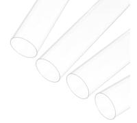 sourcing map Tubo rotondo rigido in acrilico trasparente, 41 mm, diametro interno 45 mm, 35,6 cm, per lampade e lanterne, sistema di raffreddamento ad acqua, 4 pezzi