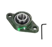 sourcing map UCFL206-18 Cuscinetti a blocchetto di cuscino, autoallineamento da 3,8 cm, base in ghisa solida, cuscinetto a sfera con flangia in acciaio cromato, (ABEC3)