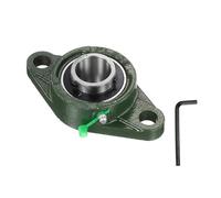 sourcing map UCFL206-19 Cuscinetti a blocchetto di cuscino, autoallineamento da 1-3/16", base in ghisa solida, cuscinetto a sfera con flangia in acciaio cromato, (ABEC3)