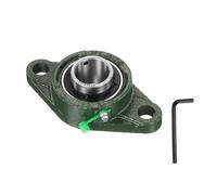 sourcing map UCFL206-20 Cuscinetti a blocchetto di cuscino, autoallineamento da 1-1/4", base in ghisa solida, cuscinetto a sfera con flangia in acciaio cromato, (ABEC3)