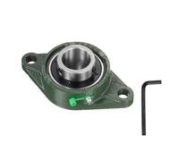 sourcing map UCFL208-24 Cuscinetti a blocchetto di cuscino, autoallineamento da 3,8 cm, base in ghisa solida, cuscinetto a sfera con flangia in acciaio cromato, (ABEC3)