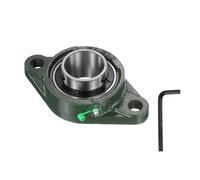 sourcing map UCFL210-32 Cuscinetti a blocchetto di cuscino, autoallineamento con foro da 5,1 cm, base in ghisa solida, cuscinetto a sfera con flangia in acciaio cromato, (ABEC3)