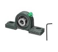 sourcing map UCP201 Cuscinetti a blocchetto di cuscino, autoallineamento con foro da 12 mm, base in ghisa solida, cuscinetto a sfera con flangia in acciaio cromato, (ABEC3)