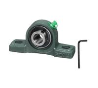 sourcing map UCP204-12 Cuscinetti a blocchetto di cuscino, autoallineamento da 3/4", base in acciaio fuso, cuscinetto a sfera con flangia in acciaio cromato, (ABEC3)