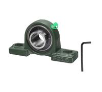 sourcing map UCP206-19 Cuscinetti a blocchetto di cuscino, autoallineamento da 1-3/16", base in ghisa solida, cuscinetto a sfera con flangia in acciaio cromato, (ABEC3)