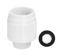 sourcing map Valvola di controllo del flusso d'acqua G1/2", 1 valvola di chiusura per soffione doccia, con guarnizione in rete di tenuta, regolatore di ricambio per braccio doccia, bianco