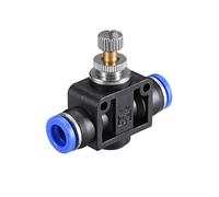 sourcing map Valvola di controllo del flusso d'aria pneumatica OD da 8 mm con raccordo Push-to-Connect, valvola di regolazione della velocità in linea del flusso pneumatico dell'aria dritta, 2 pezzi