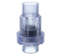 sourcing map Valvola di ritegno in UPVC, valvola di ritegno a unione singola da 32 mm, adatta per tubo OD da 2,5 cm, DN25, valvola di non ritorno per la prevenzione del riflusso, trasparente
